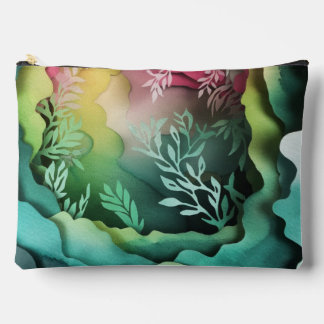 Color Papercut Design Accessory Pouch Travel Bag