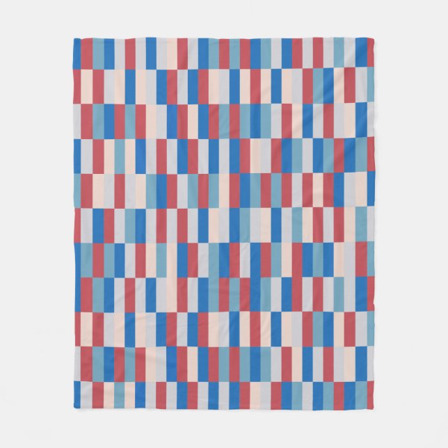 Color Patchwork Pattern 121214b Fleece Blanket (Front)