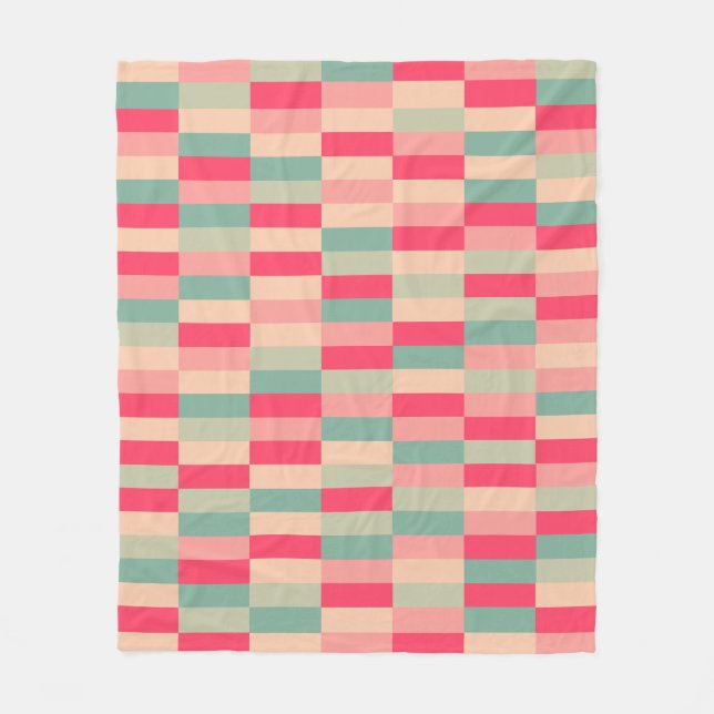 Color Patchwork Pattern 151214b Fleece Blanket (Front)