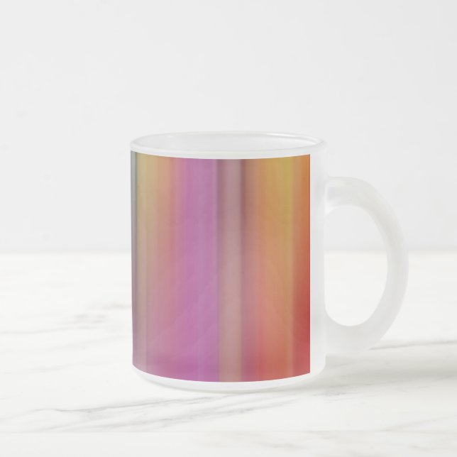 color pattern 7 frosted glass coffee mug (Right)