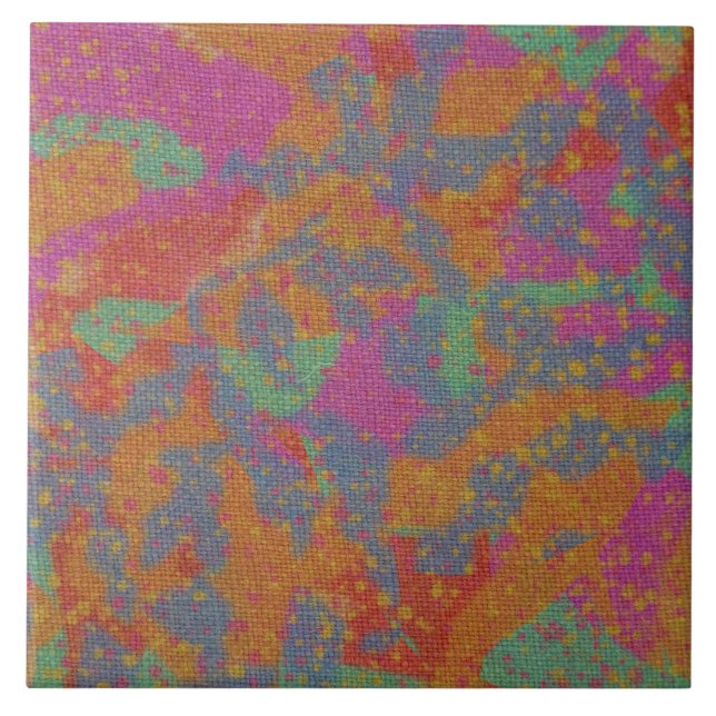 Color pattern ceramic tile (Front)