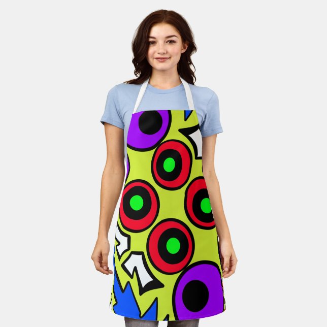 color pattern drawing apron (Worn)