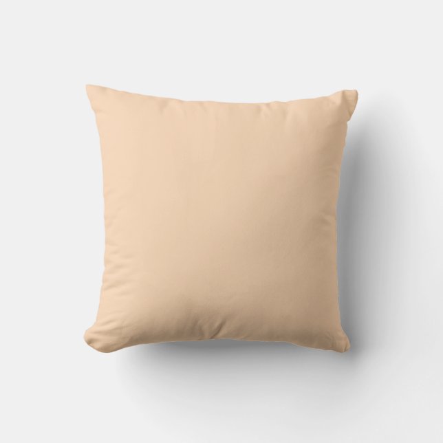 color peach puff throw pillow (Front)