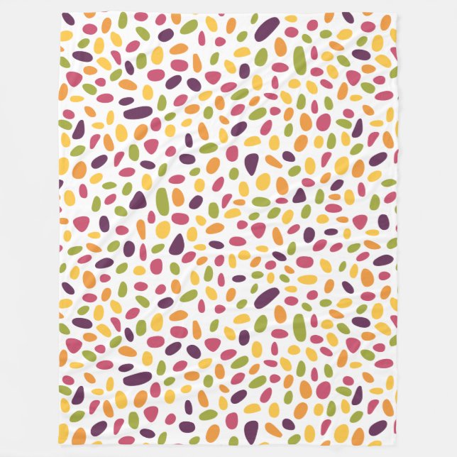 Color Pebble Pattern Fleece Blanket (Front)