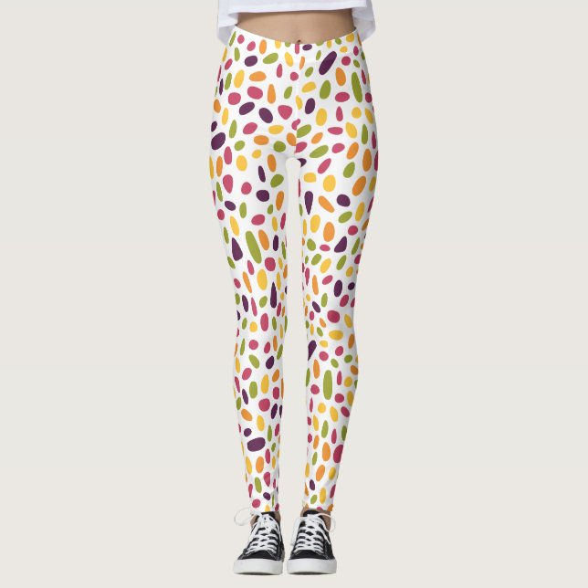 Color Pebble Pattern Leggings (Front)