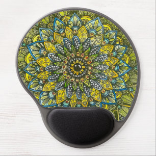 Color Pencil Art Mandala Design Gel Mouse Pad