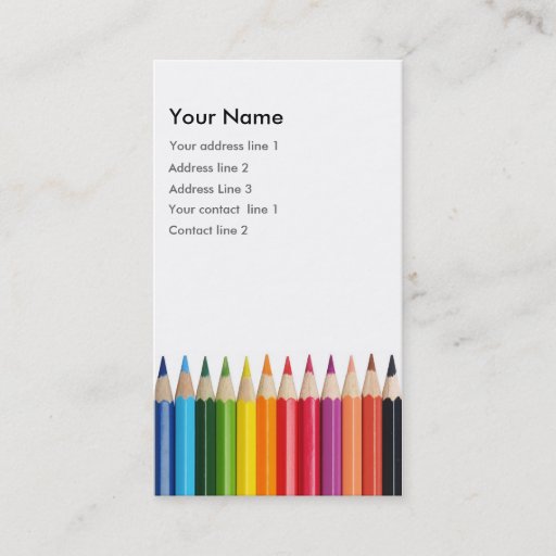 Customizable Color Pencil Business card