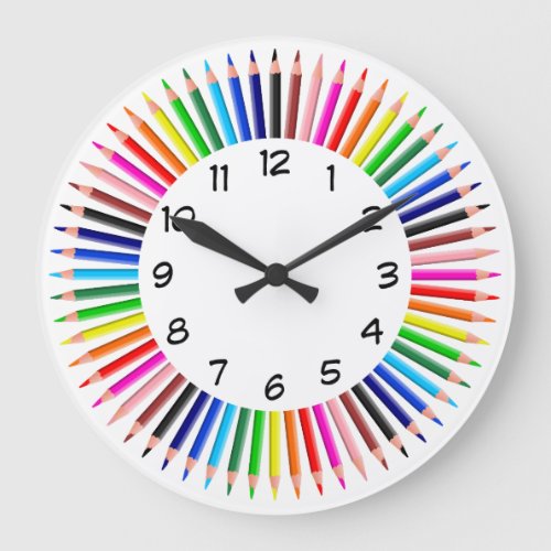 Color pencil clock