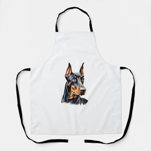 Color pencil sketch of a Doberman Pinscher  Essen Apron