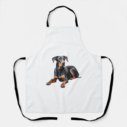 Color pencil sketch of a Doberman Pinscher  Essen Apron