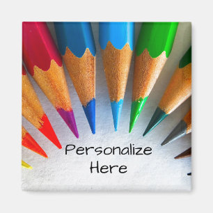 Color pencil teacher artist magnet cute colorful 