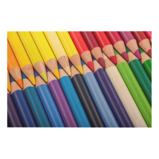 Color pencil wood wall art