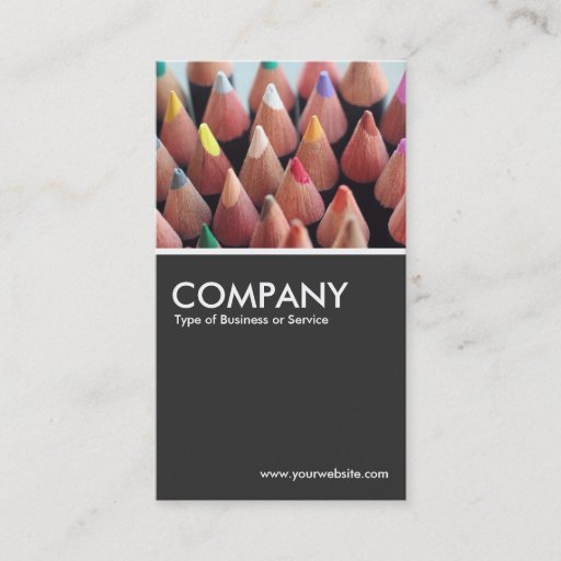 Customizable Color Pencils - 80pc Gray Business Cards