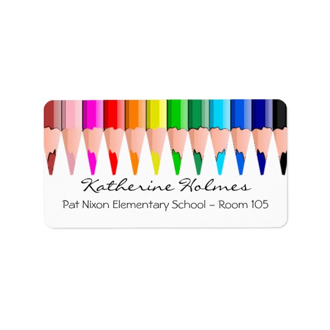 Color Pencils Address Label (Front)