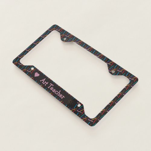 Color Pencils _ Art Teacher License Plate Frame