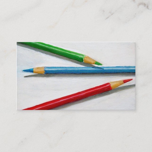 COLOR PENCILS: BUSINESS CARD: REALISM BUSINESS CARD (Front)