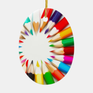 Color Pencils Ceramic Ornament