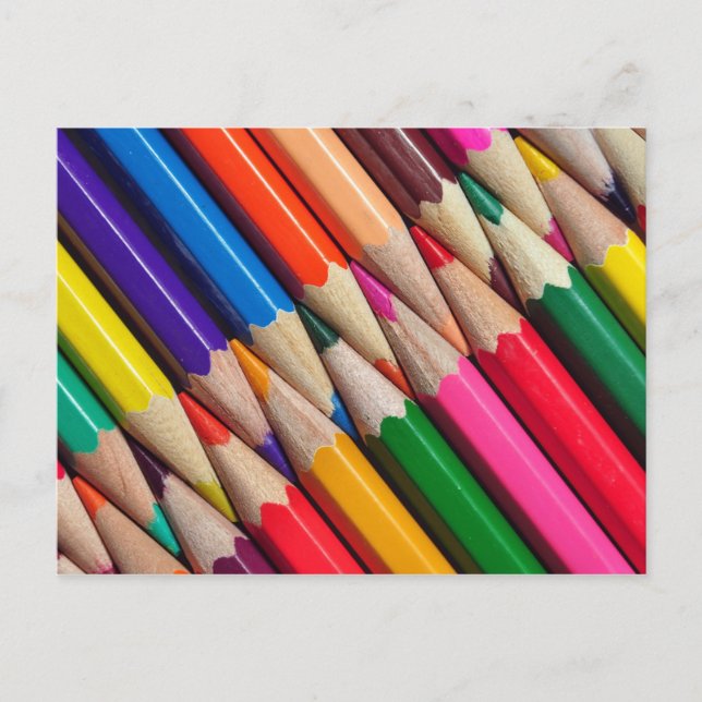 color pencils crayons background texture postcard (Front)