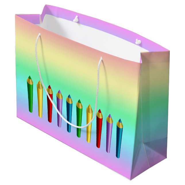 Color Pencils Large Gift Bag (Back Angled)