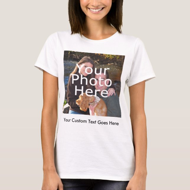 Color Photo and Message Women's T-Shirt (Front)