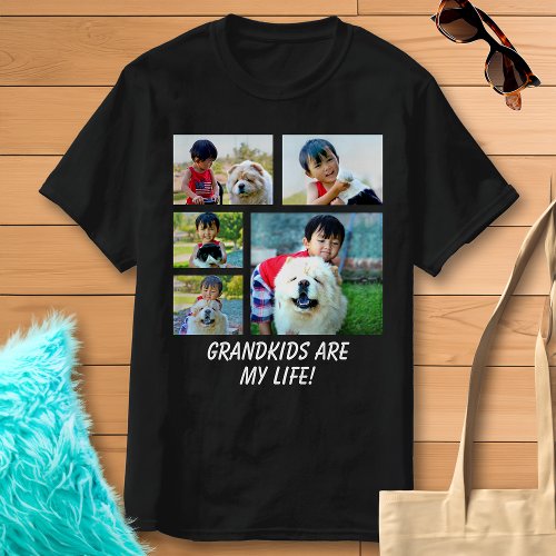 Color Photo Collage and Text Gift Photo Montage T_Shirt