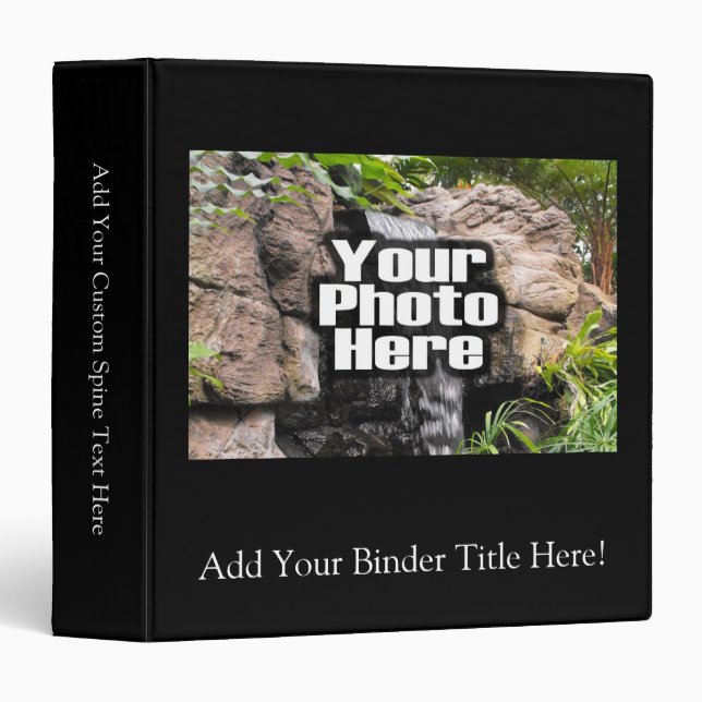Color Photo Personalized 3 Ring Binder (Front/Spine)