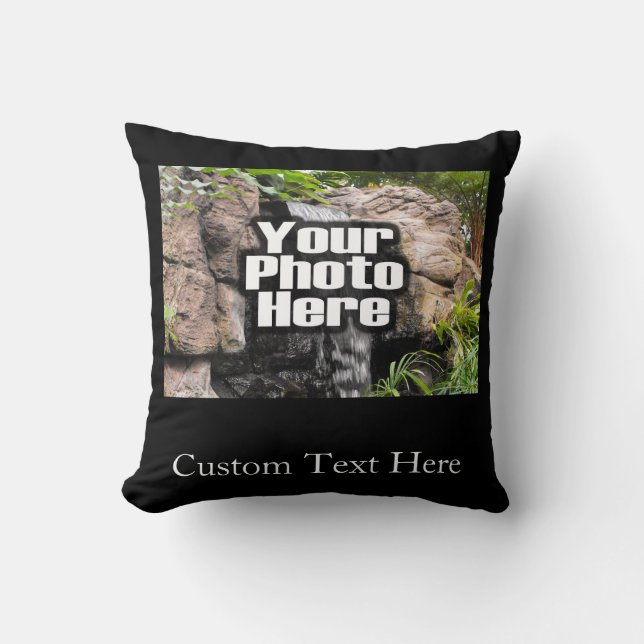 Color Photo Personalized Throw Pillow (Front)