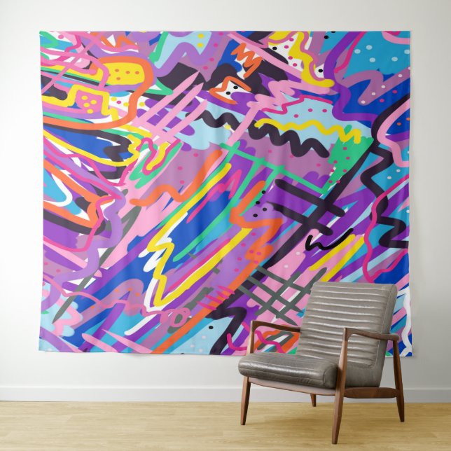 Color Play Abstract Art  Tapestry (In Situ (Horizontal))