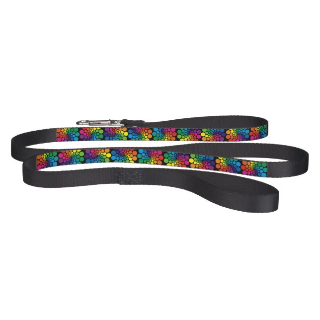 Color Points Circle Pattern + your background Pet Leash (Full)