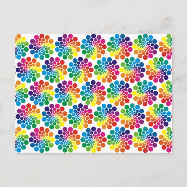 Color Points Circle Pattern + your background Postcard (Front)