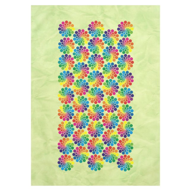 Color Points Circle Pattern + your background Tablecloth (Front)