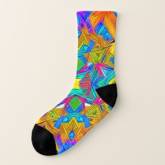 Express yourself with our customizable polygon pattern socks. Tailor your look with vibrant, unique designs and enjoy a perfect blend of style, comfort, and individuality.
