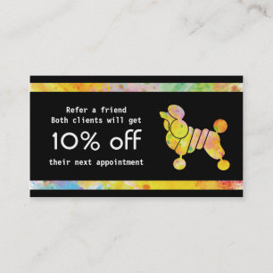 Color Poodle Referral Card