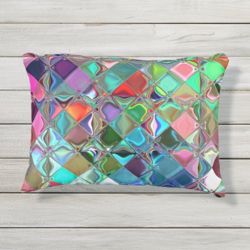 Color Pop 12x16 Washable Zippered Mosaic Pattern  Outdoor Pillow