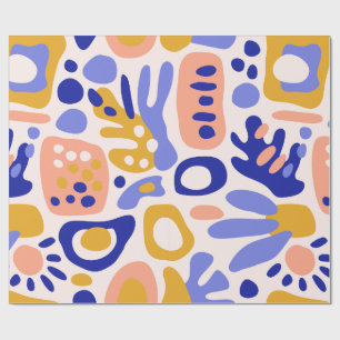 Color Pop Abstract Modern Mid Century Colorful Wrapping Paper