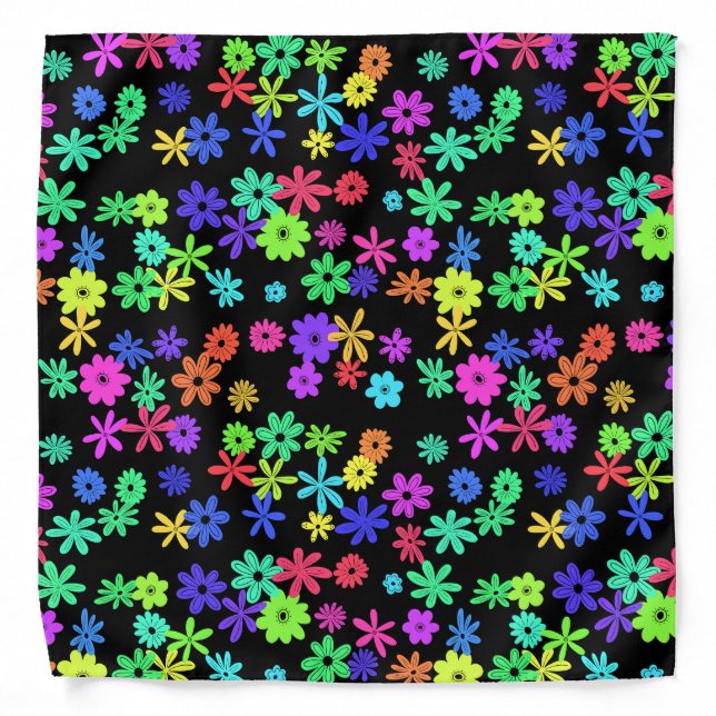 Color Pop Cute Flowers Bandana (Front)