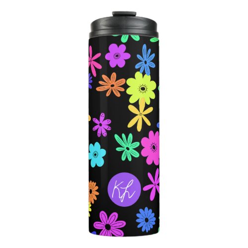 Color Pop Cute Flowers Personalized Thermal Tumble Thermal Tumbler