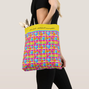 Color Pop Dotted with Text Tote Bag