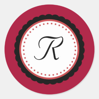 Color Pop Fuchsia Monogram Initial Sticker