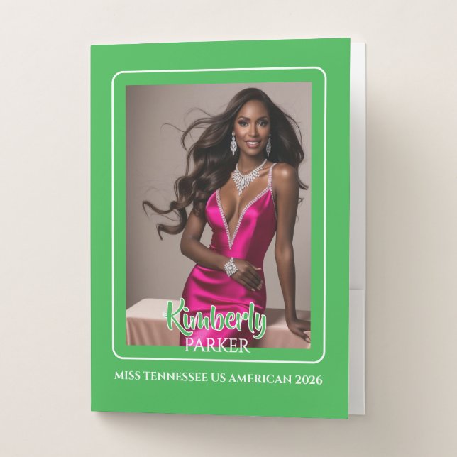 Color Pop Green Pageant Sponsor Folder (Front)
