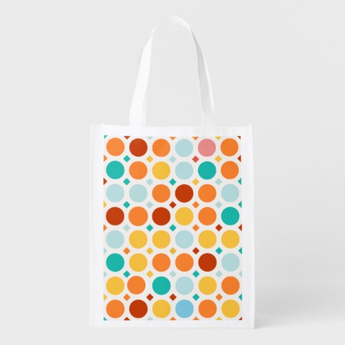Color Pop Happy Dots grocery bag