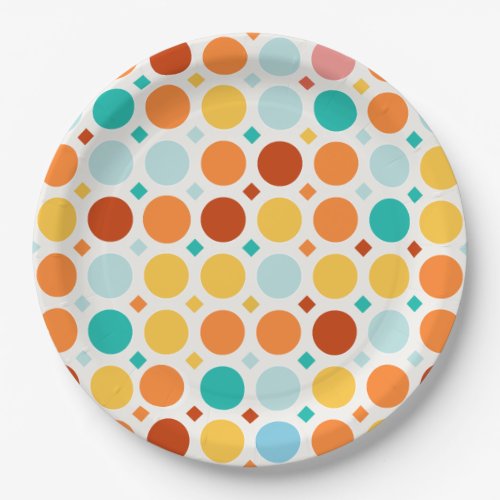 Color Pop Happy Dots Party Paper Plate