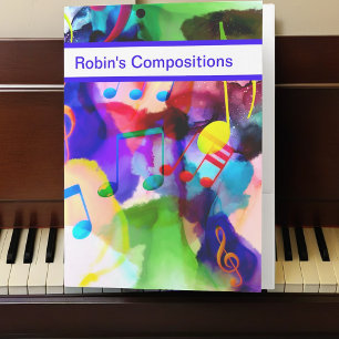 Color Pop Music Notation Pocket Folder