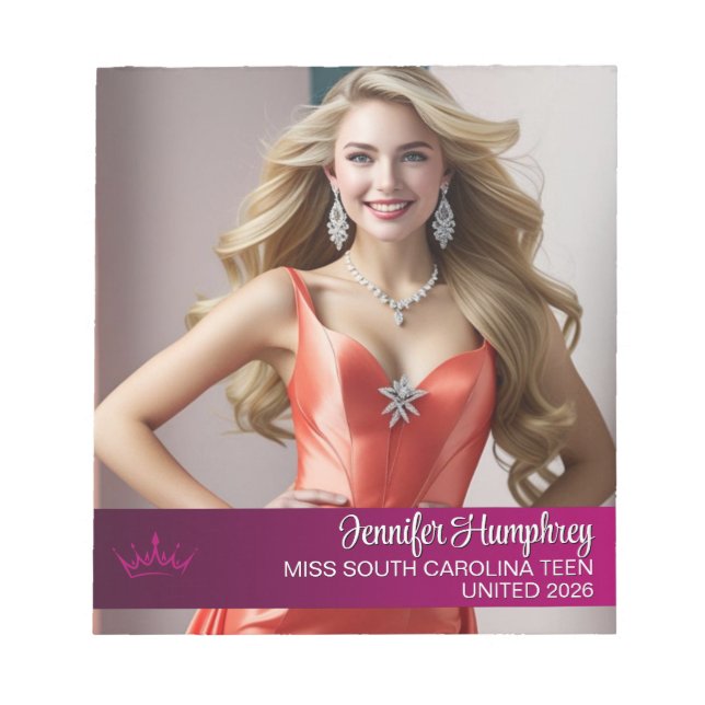 Color Pop Pageant Autograph Pad Notepad (Front)