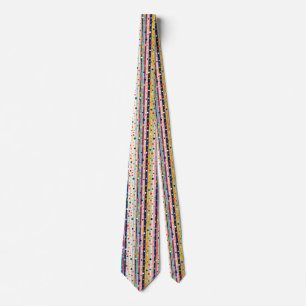Color Pop Polka Stripe Pattern Neck Tie