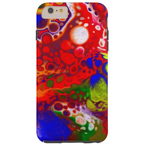 Color Pop | Red Blue Fluid Art    Tough iPhone 6 Plus Case