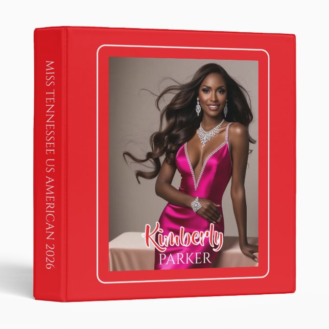 Color Pop Red Ultimate Pageant Binder (Front/Spine)