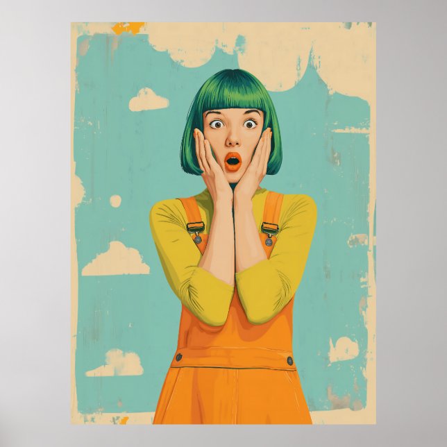 Color Pop Retro Shock Poster (Front)