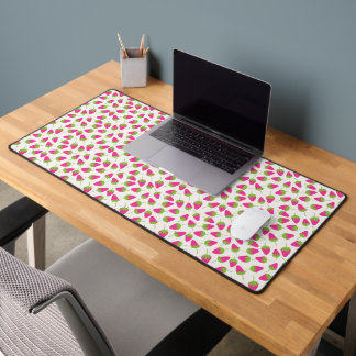 Color pop strawberry desk mat