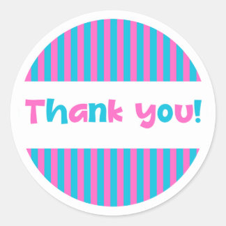 Color Pop Stripes – Fun Thank You Sticker